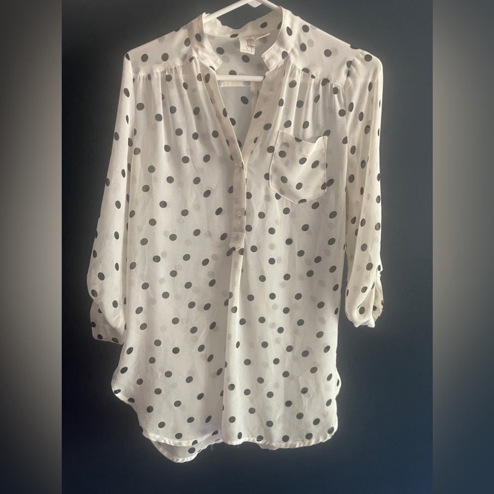 Sheer Dot Blouse size Medium